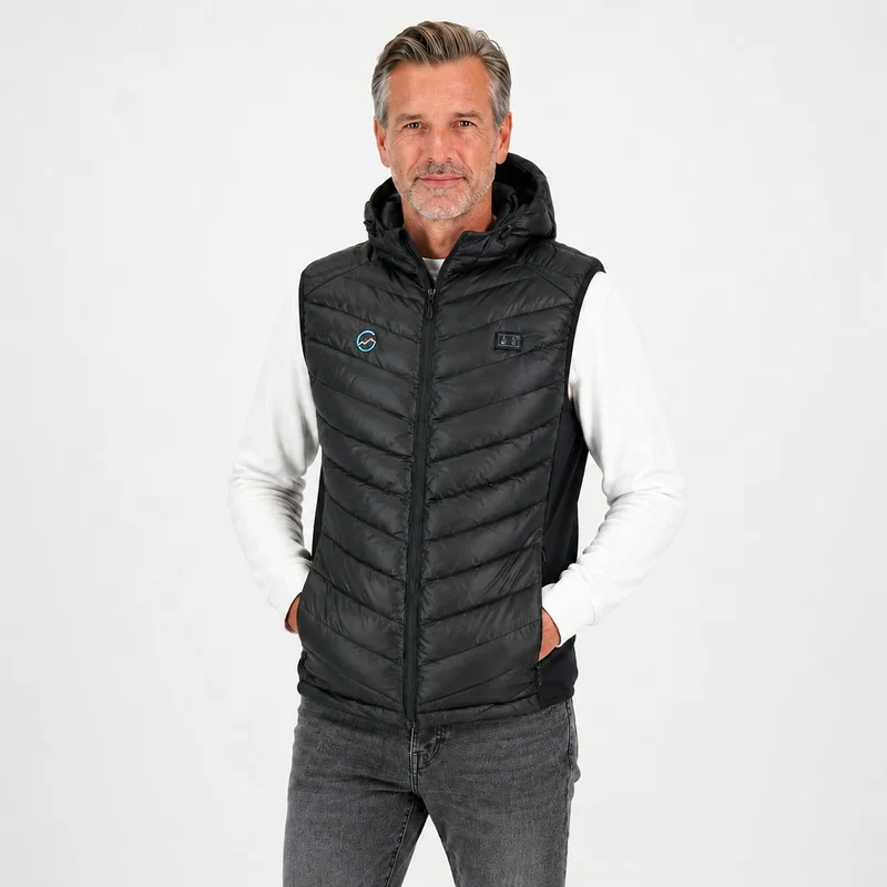 Høgge Verwarmde Heren Bodywarmer Gløde Zwart