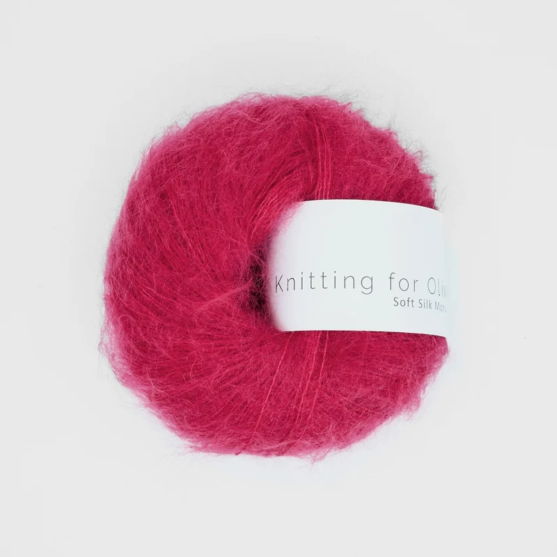 Knitting for Olive Soft Silk Mohair - Raspberry Red