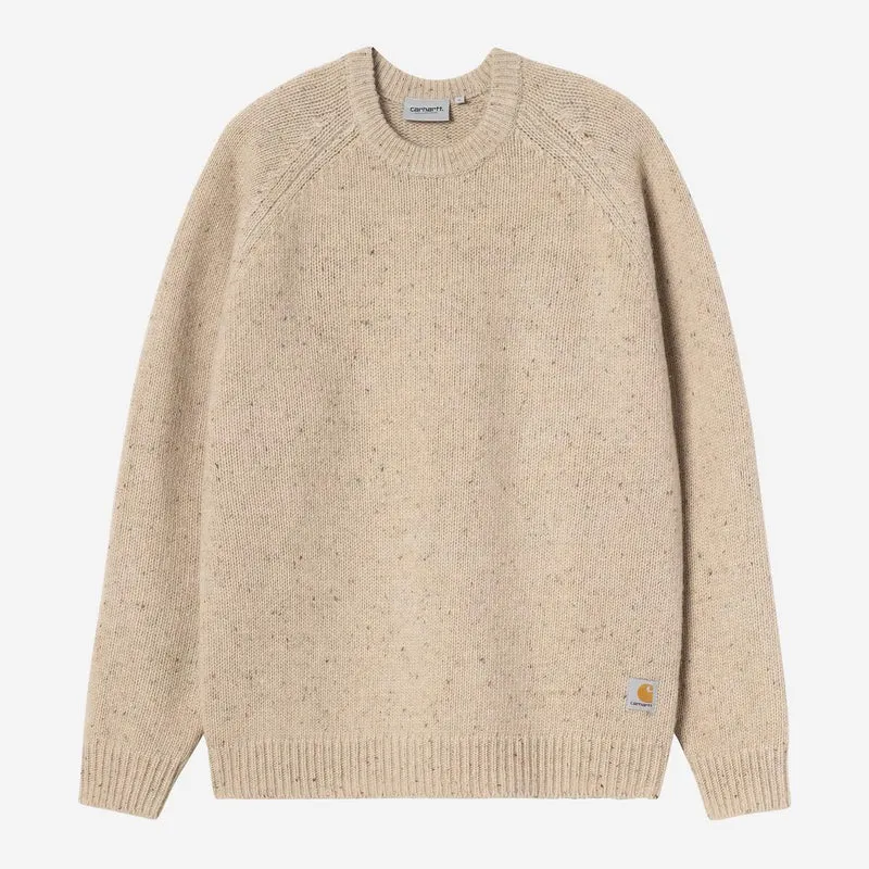 Carhartt WIP Heren Anglistic Trui | Gespikkeld Fleur de Sel