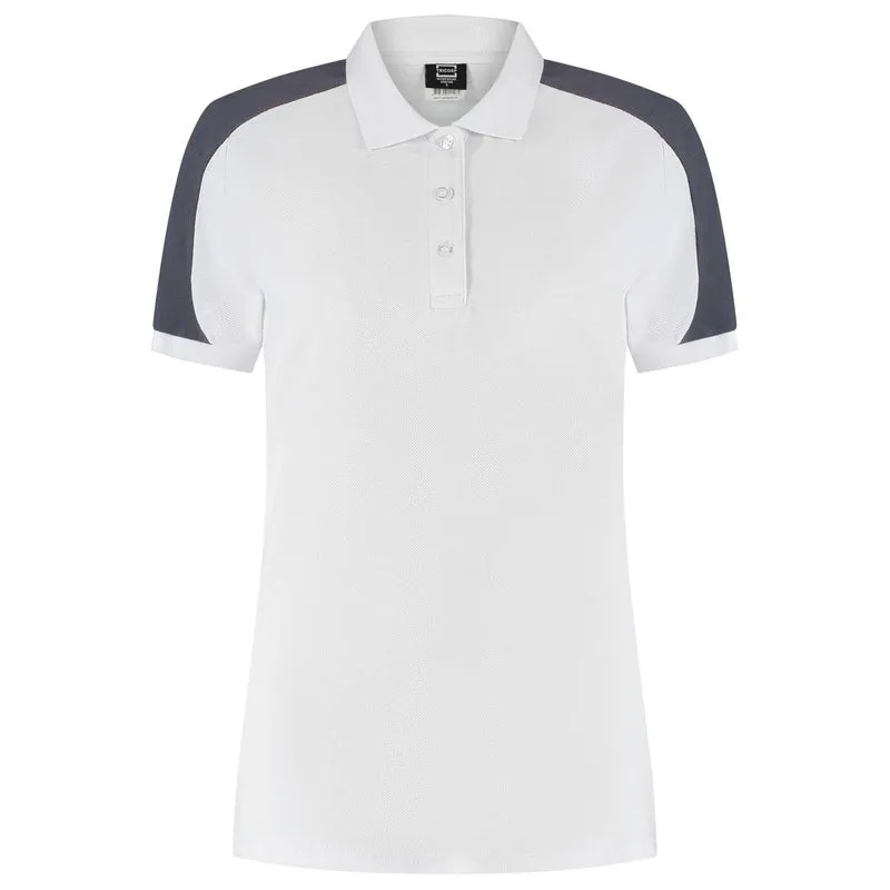 Tricorp poloshirt Bicolor Redefined dames 206108 wit