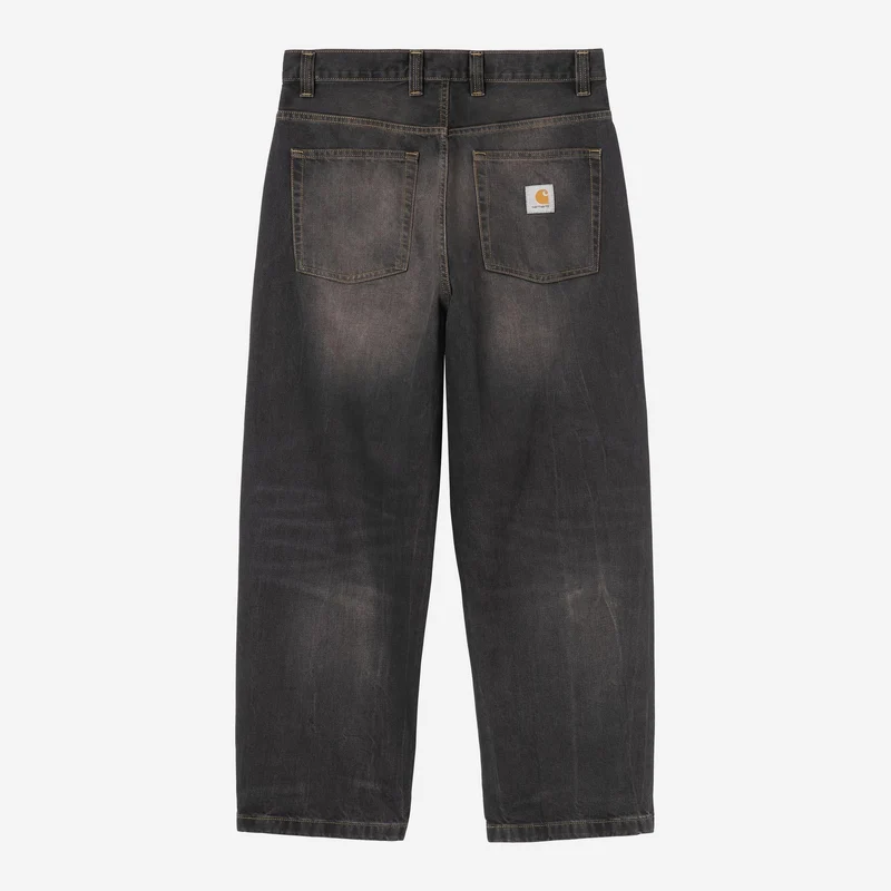 Carhartt WIP HEREN Brandon Smith denim broek | Zwart tabakskleurige wassing