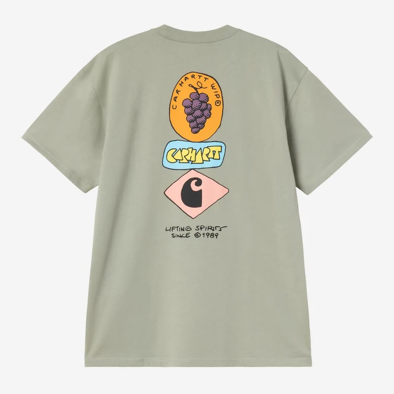 Carhartt WIP Heren T-shirt met gestapelde druiven | Shady Green