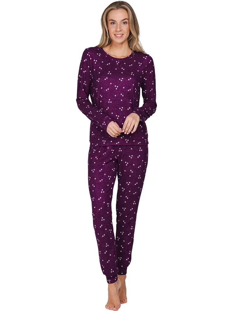Rebelle dames pyjama lange mouwen - Fleece - Stars