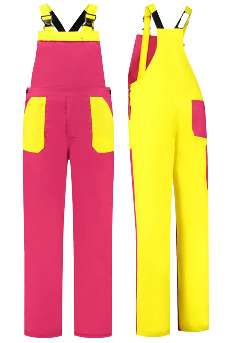 Tuinbroek 2-kleurig polyester-katoen