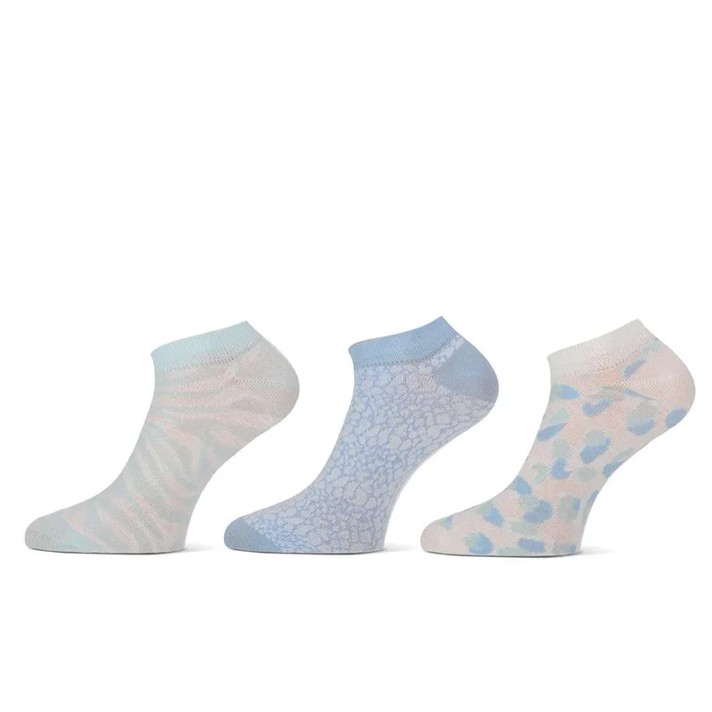Dierenprint Sneakersokken Dames 3-pack