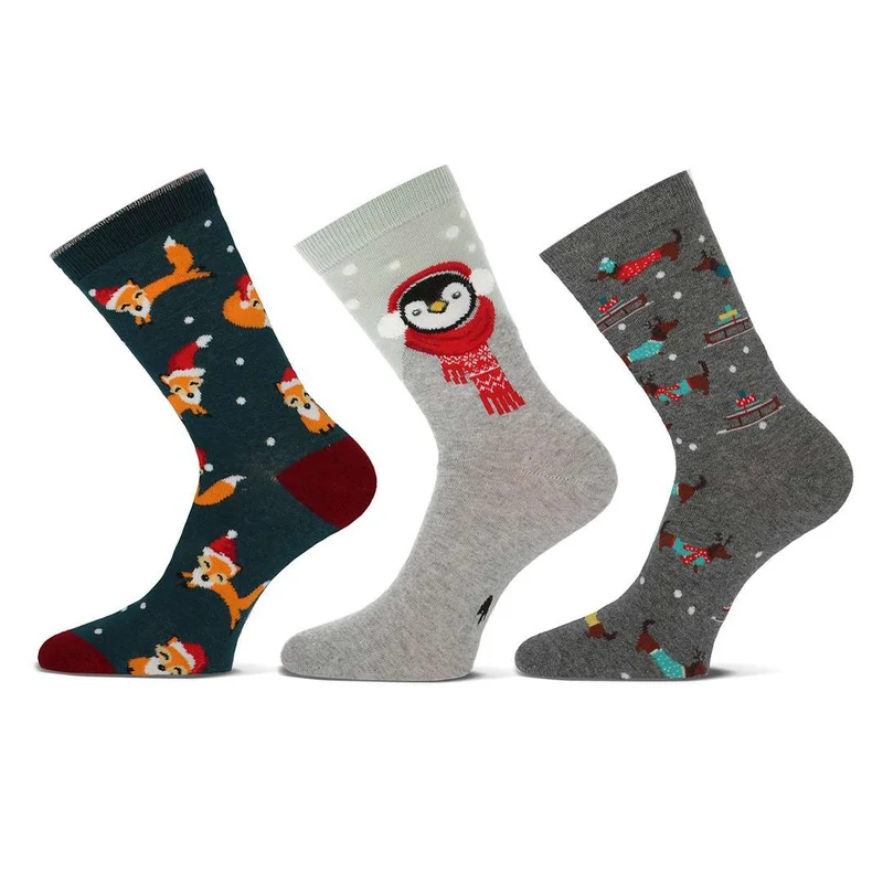 Kerstmis Sokken Dames 3-pack