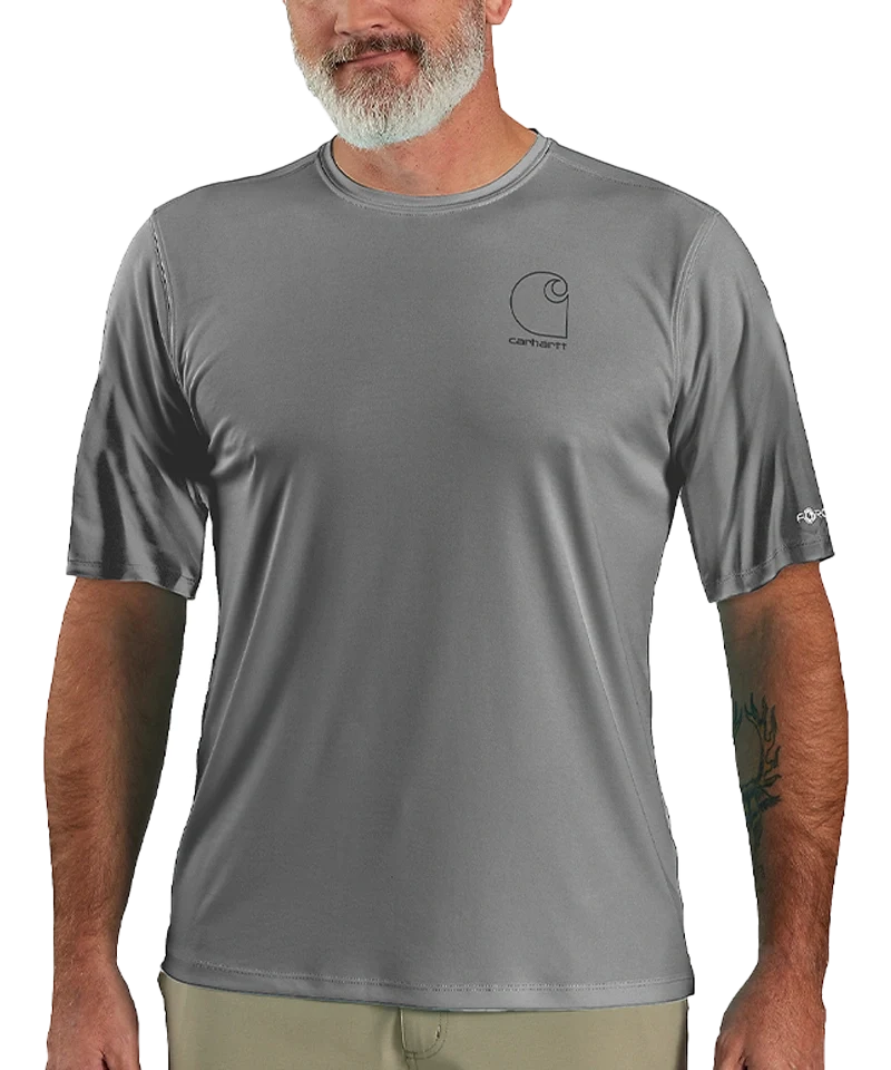 Carhartt Force Sun Defender™ Relaxed Logo T-Shirt grijs