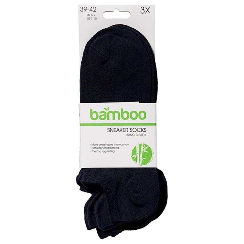 Bamboe Sneakersokken Lipje 3-Pack