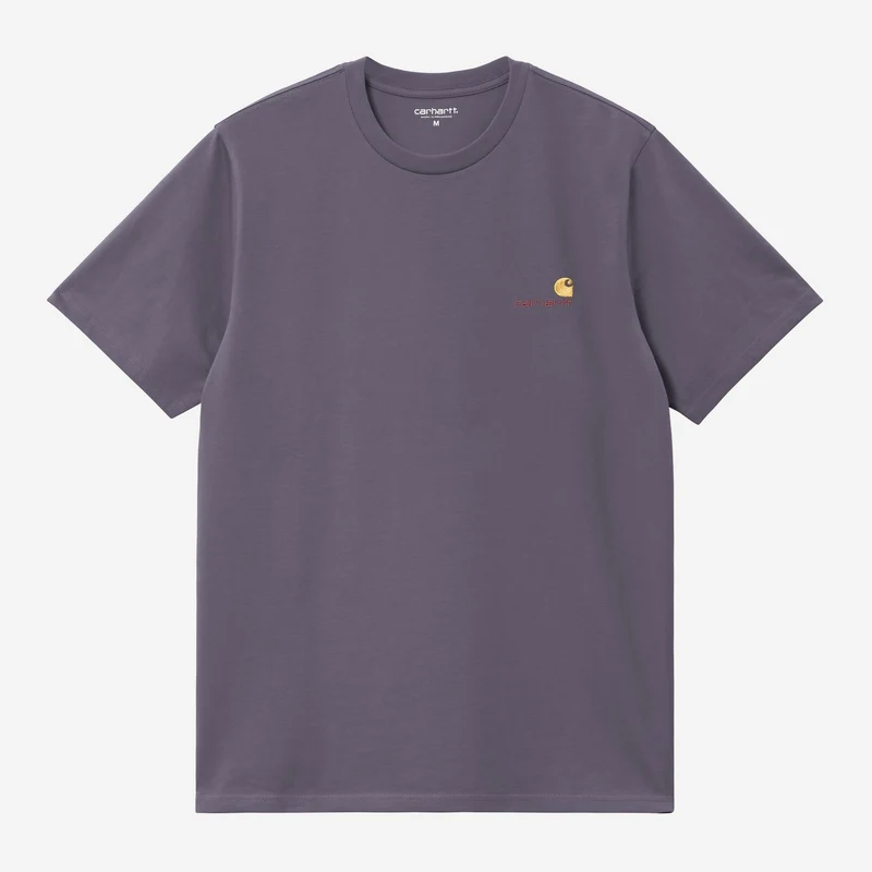 Carhartt WIP Heren T-shirt met korte mouwen American Script T-shirt | Shady Purple