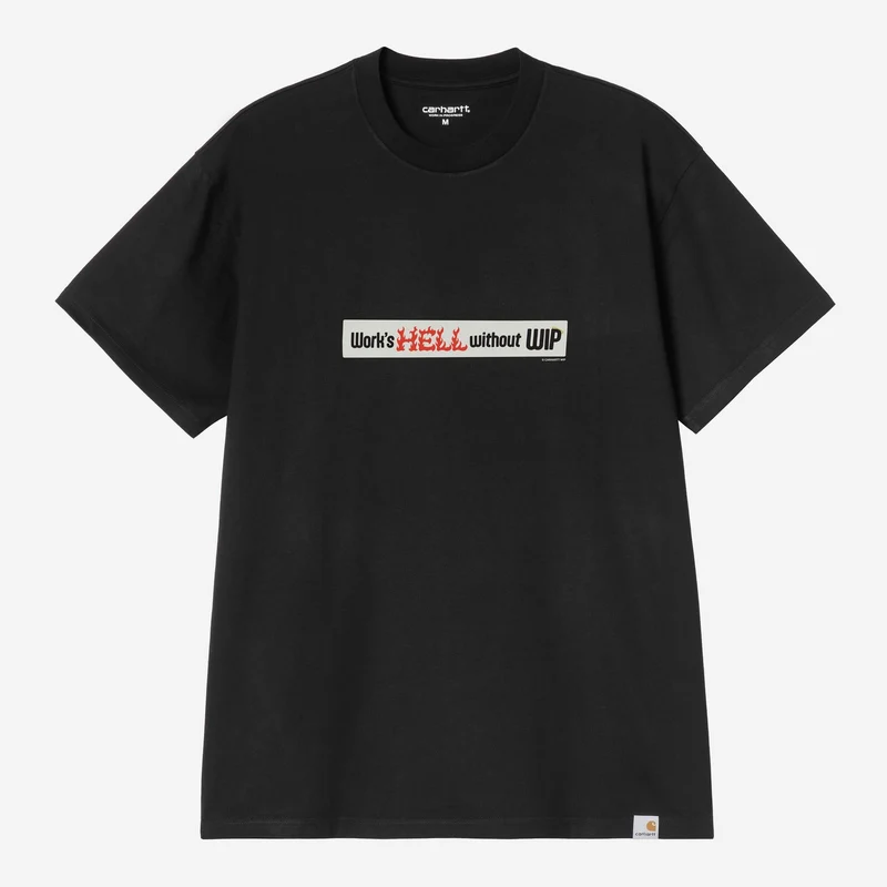 Carhartt WIP Heren bumperstickers T-shirt | Zwart