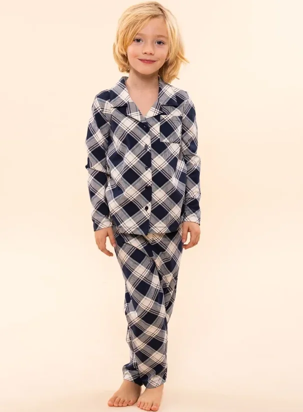 Charlie Choe katoenen jongens pyjama - Ruit