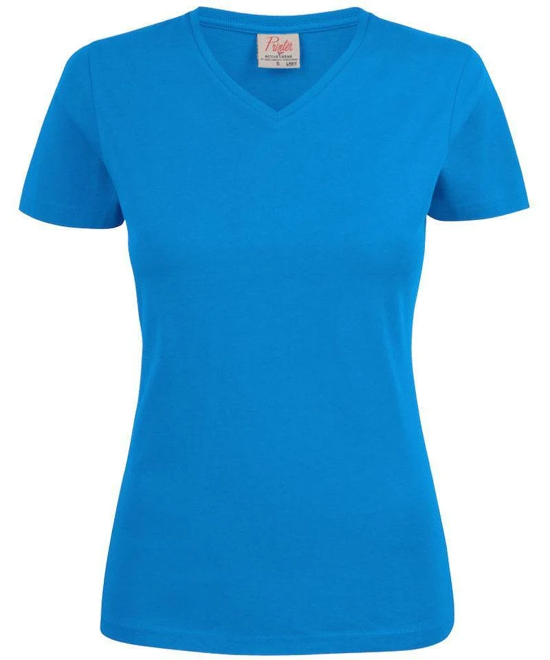 Dames T-shirt V-hals Printer