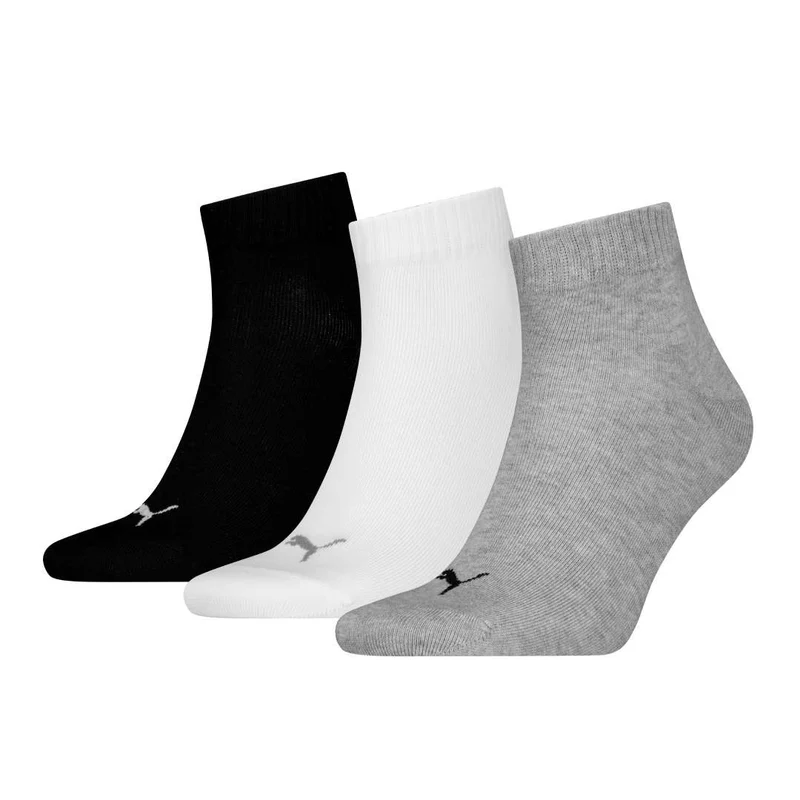 Effen Quarter Sokken 3-pack