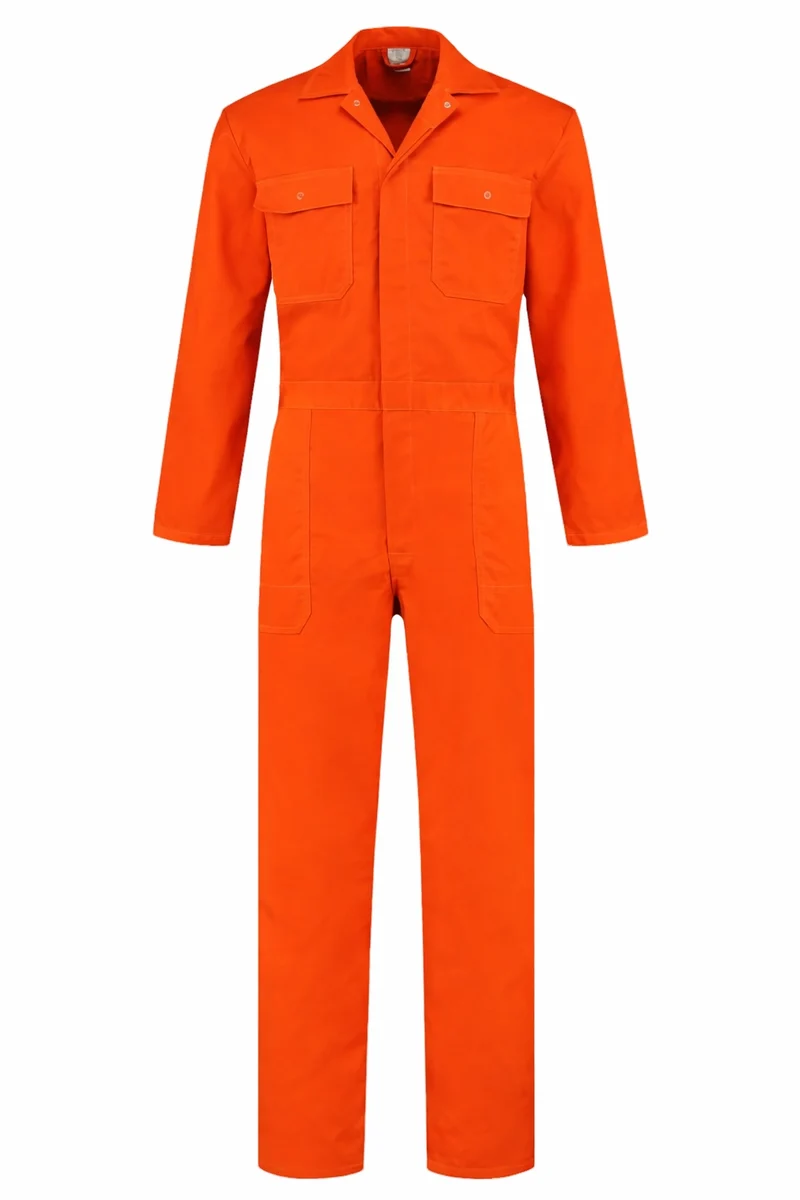 Kinderoverall polyester/katoen oranje
