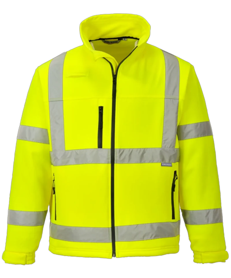 High-visibility softshell jas geel S424 Portwest