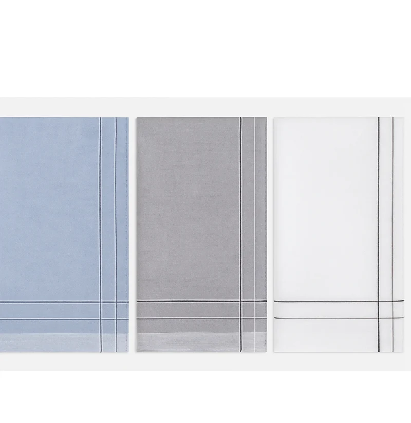 Tiseco 12 stuks Heren zakdoeken - Blue Winter