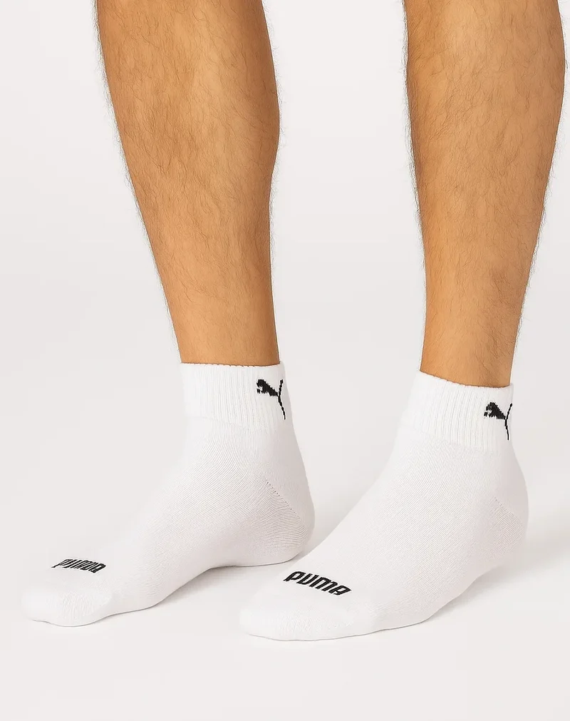 Puma 3-paar Quarter sokken - Badstof zool