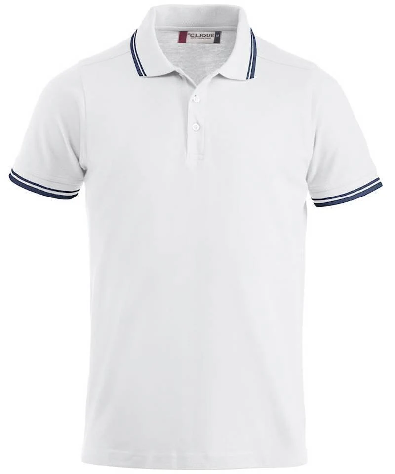 Poloshirt Clique Amarillo Wit
