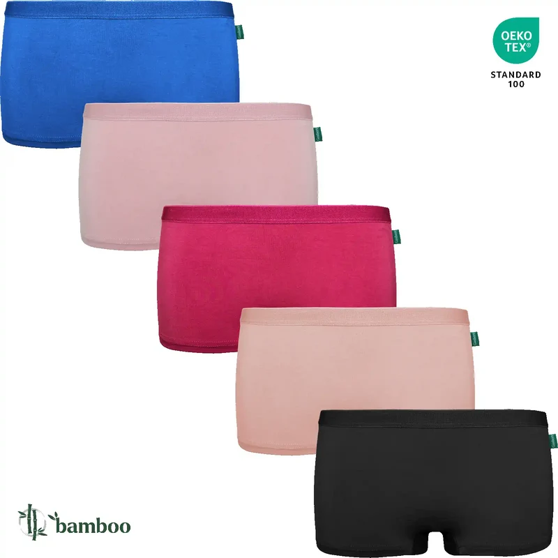 Gaubert 5-pak bamboe shorts dames - Bamboe onderbroeken