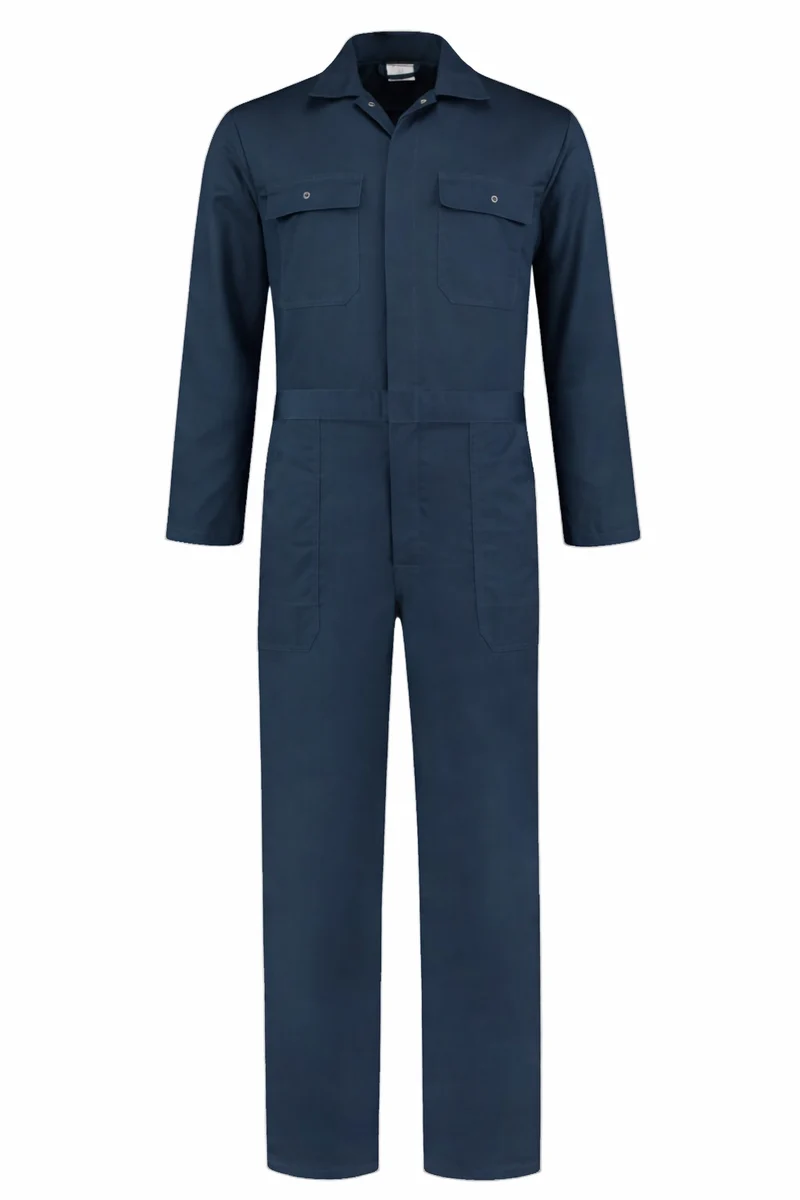 Overall Drukknoop polyester/katoen navy