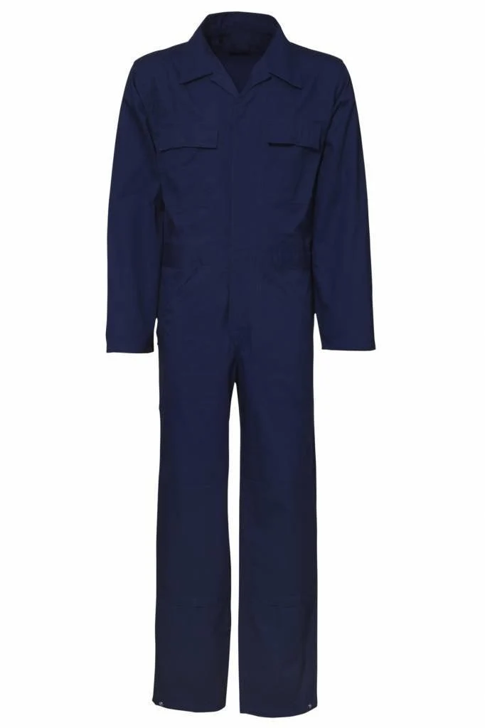 Vlamvertragende overall drukknoop navy
