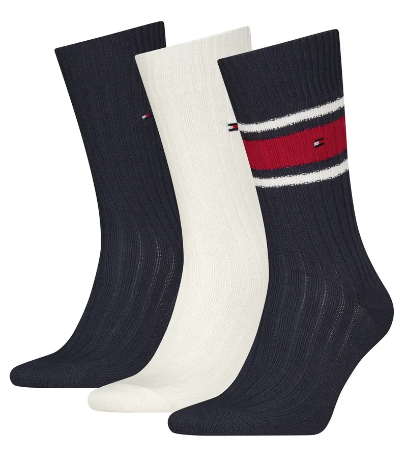 Tommy Hilfiger 3-paar Crew heren boots sokken - giftbox