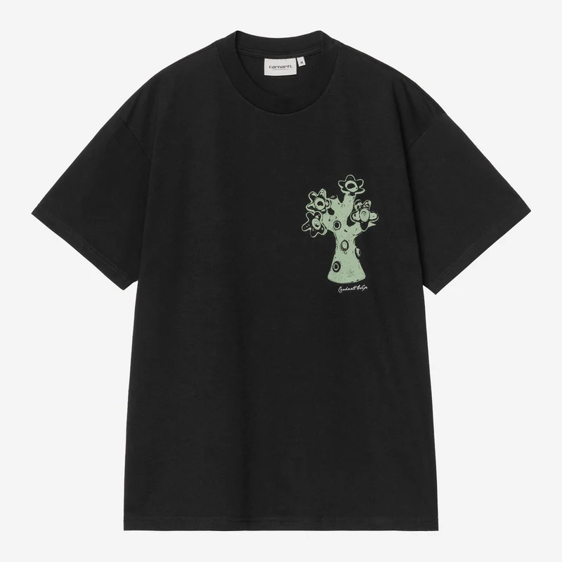 Carhartt WIP Forma T-shirt voor heren | Zwart, zware stonewash
