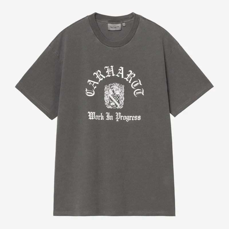 Carhartt WIP Heren T-shirt met wapenschild | Zwart, geverfd