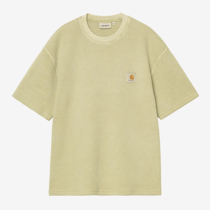 Carhartt WIP Nelson wafel T-shirt voor heren | Zachtgroen geverfd
