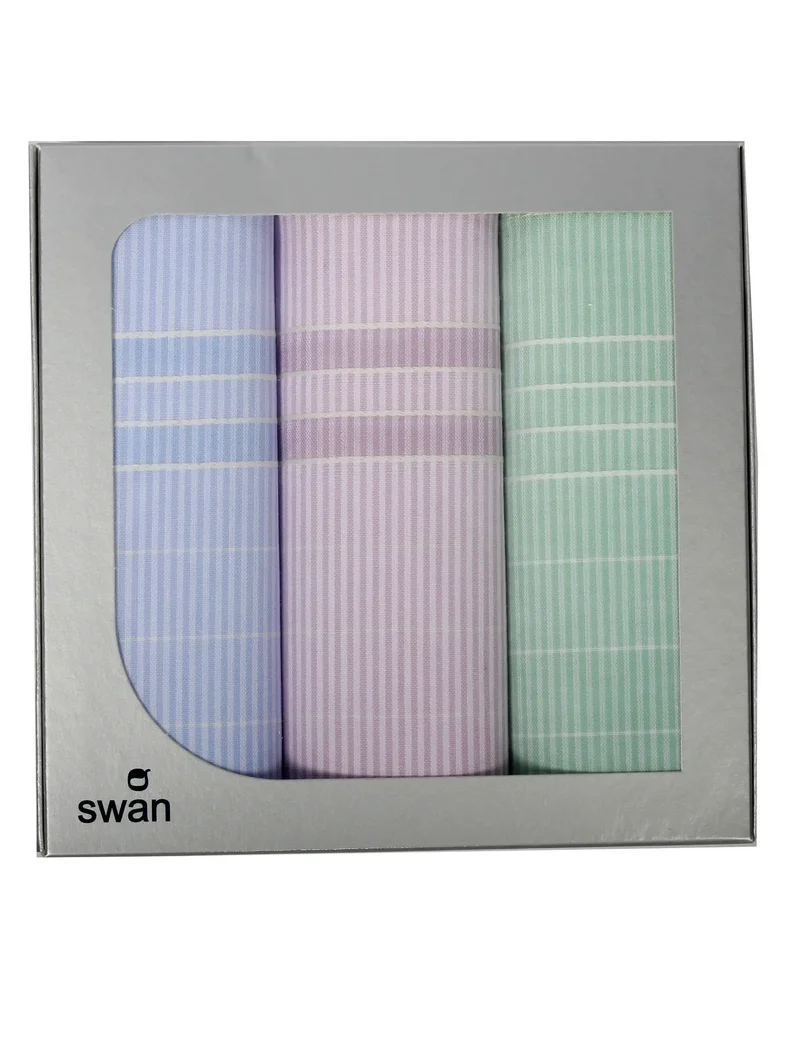Swan 3 stuks Dames zakdoeken Debby