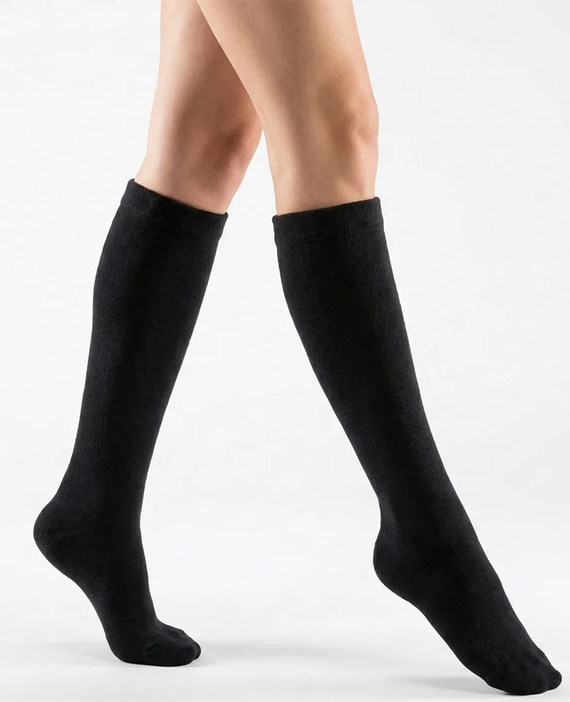 Marianne 2-paar fleece kniekous dames - Warme kniekous