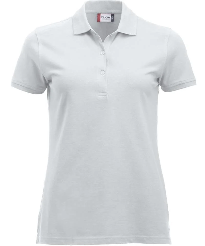 Dames poloshirt Clique Marion wit