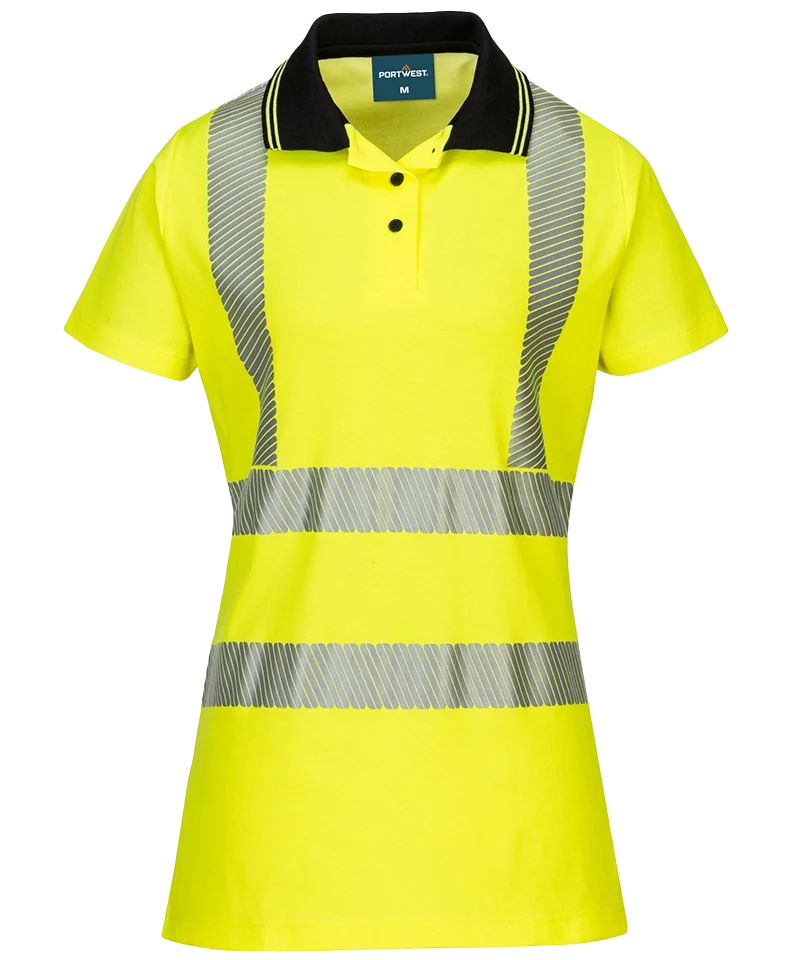 Dames poloshirt high-visibility LW72