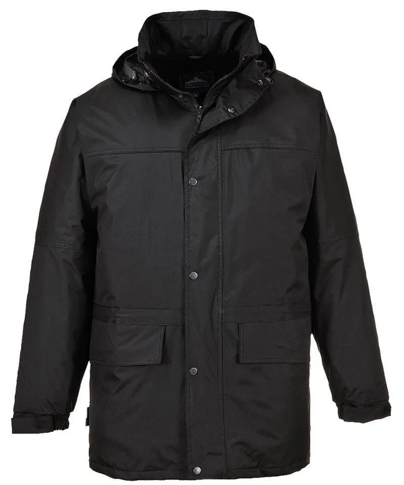 Portwest parka jas met fleece voering Oban zwart S523