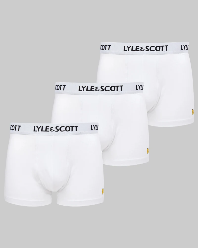 Lyle & Scott Barclay boxershorts voor heren | 3-pack | Wit