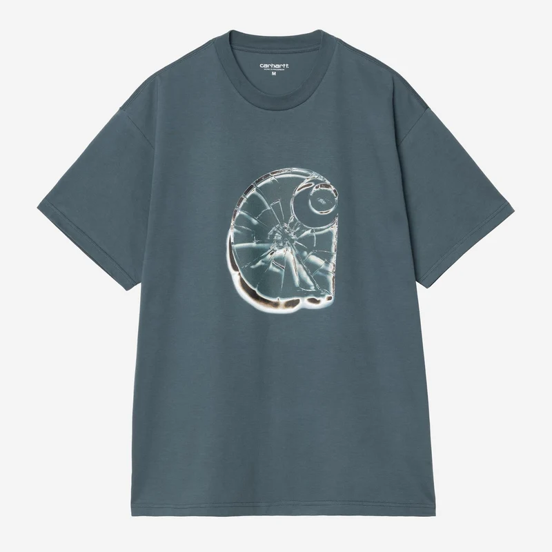Carhartt WIP Heren T-shirt met gebroken print | Kantoorblauw