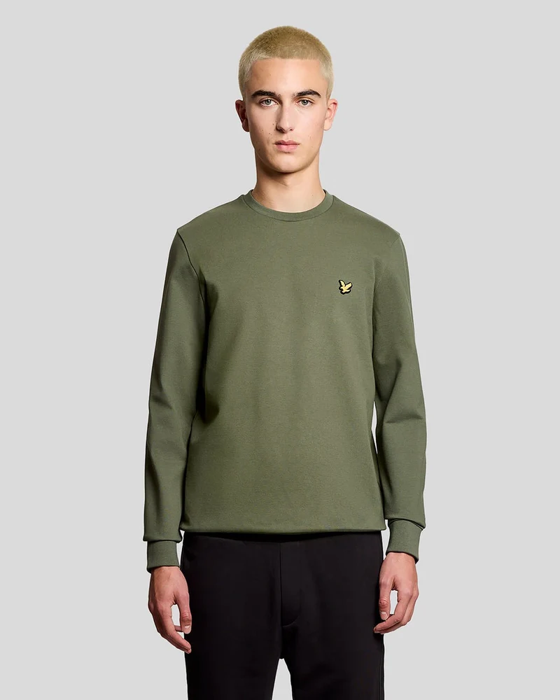 Lyle & Scott Lichtgewicht sporttrui voor heren | Cactusgroen