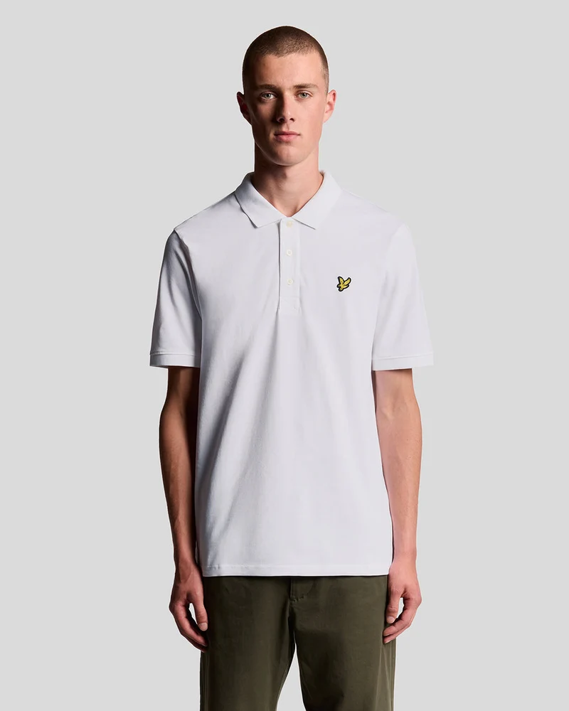 Lyle & Scott Heren katoenen poloshirt | Wit