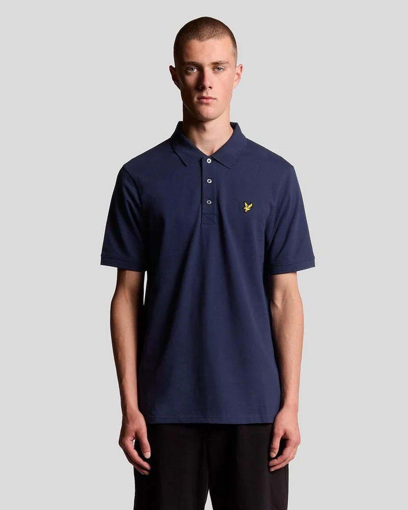 Lyle & Scott Heren katoenen poloshirt | Marineblauw