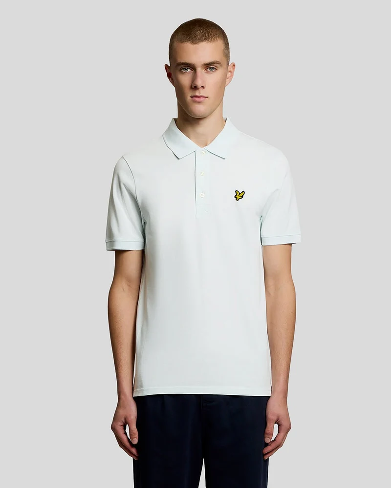 Lyle & Scott Heren katoenen poloshirt | Blue Ice