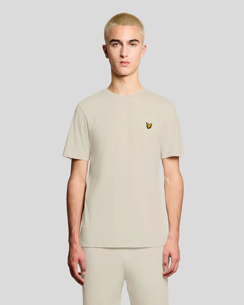 Lyle & Scott Heren sportief T-shirt met korte mouwen | Whitecap Grijs