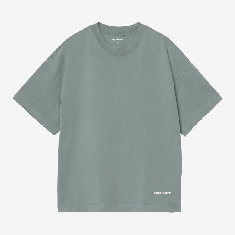 Carhartt WIP Heren Link Script T-shirt | Fluweelgroen-wit
