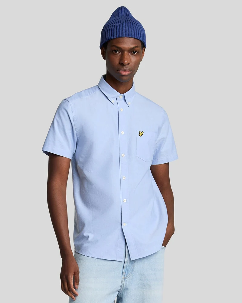 Lyle & Scott Heren Oxford overhemd met korte mouwen | Riviera