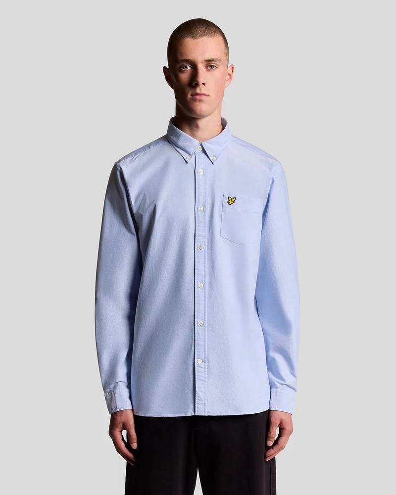 Lyle & Scott Heren katoenen Oxford overhemd met knoopsluiting | Riviera