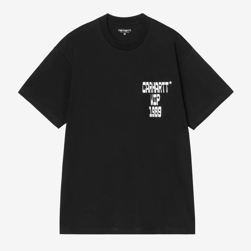 Carhartt WIP Heren T-shirt met blokkenprint | Zwart