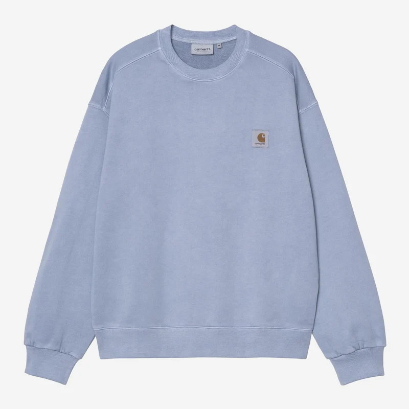 Carhartt WIP Nelson sweatshirt voor heren | Zachtblauw, geverfd