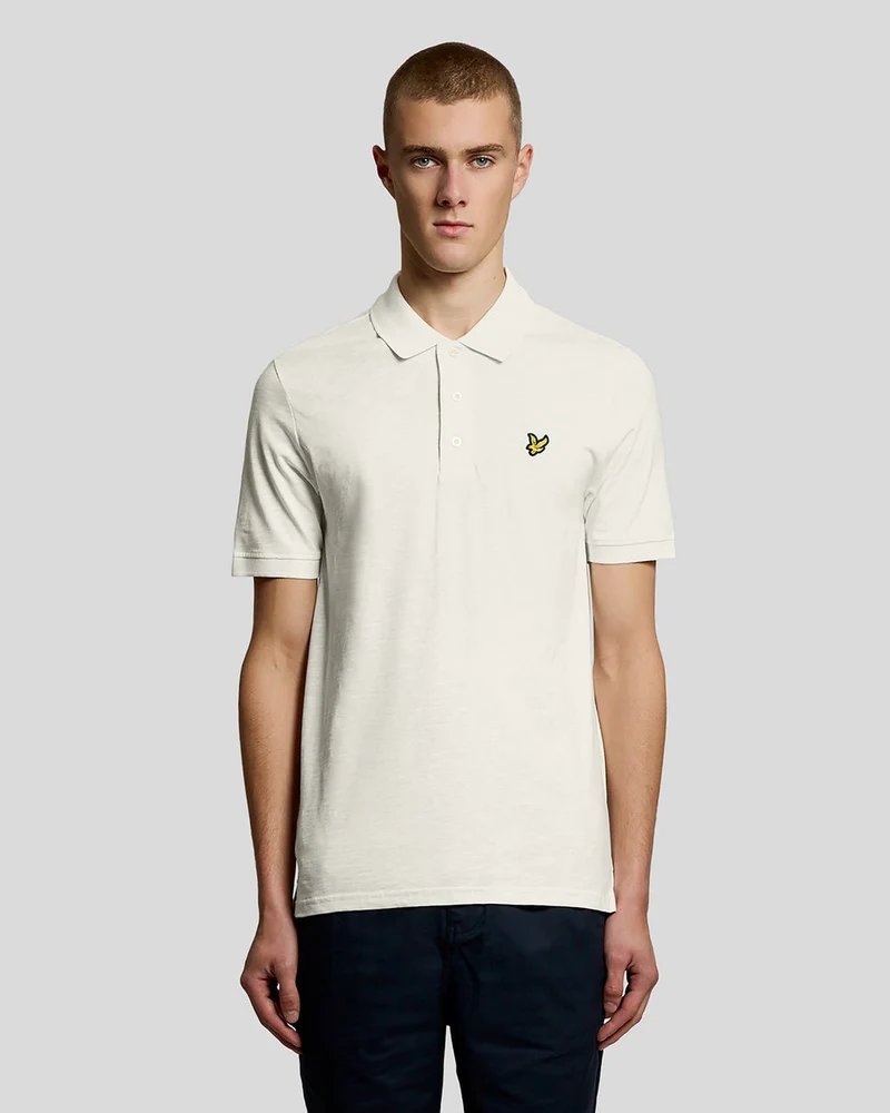 Lyle & Scott Polo shirt van fijn katoen met slubstructuur voor heren | Ice Cream
