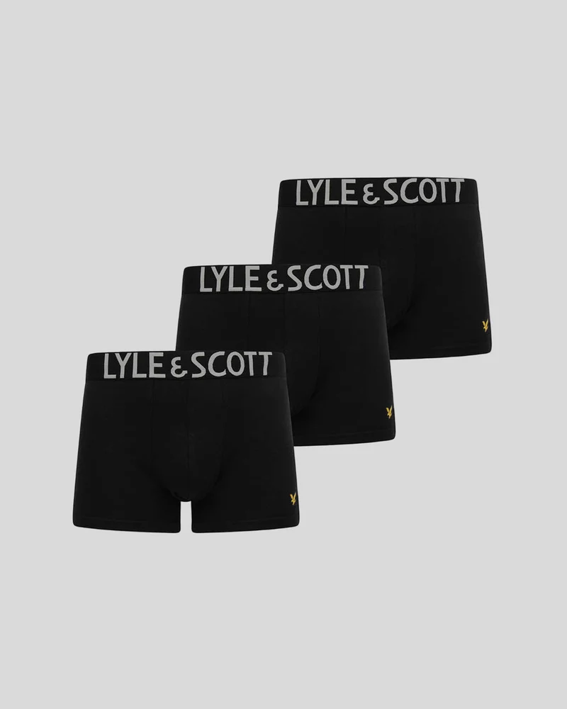 Lyle & Scott Daniel boxershorts voor heren | 3-pack | Zwart