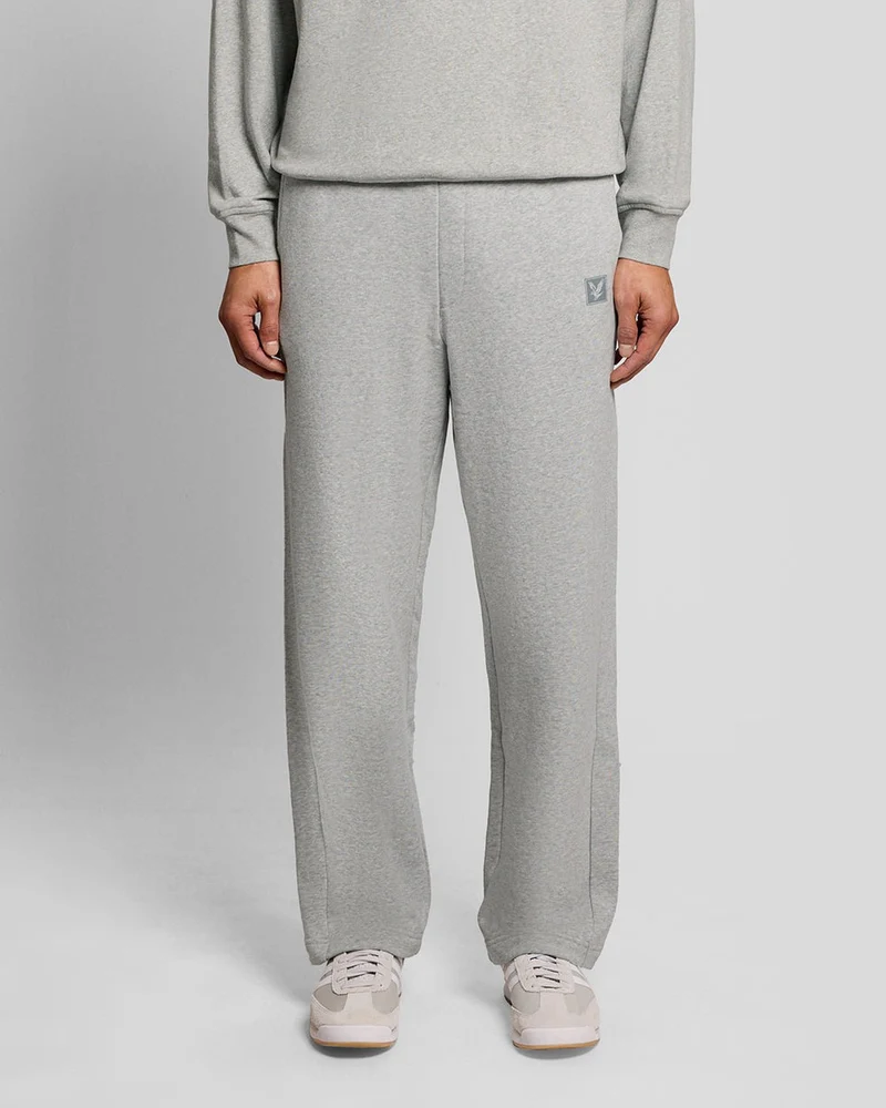 Lyle & Scott Heren joggingbroek met rechte pijpen | Lichtgrijs gemêleerd