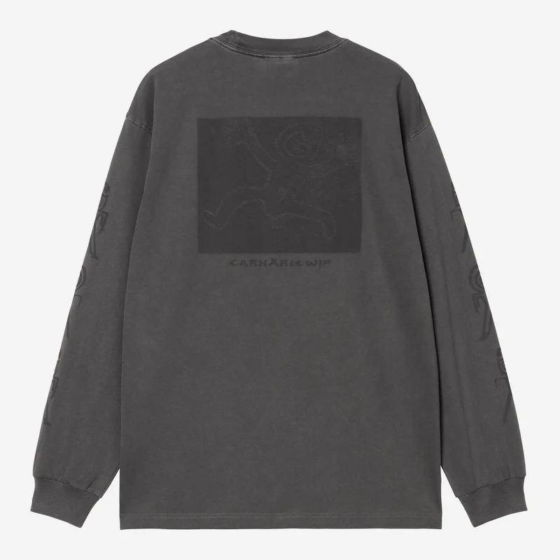 Carhartt WIP Heren Terrestrial T-shirt met lange mouwen | Zwart